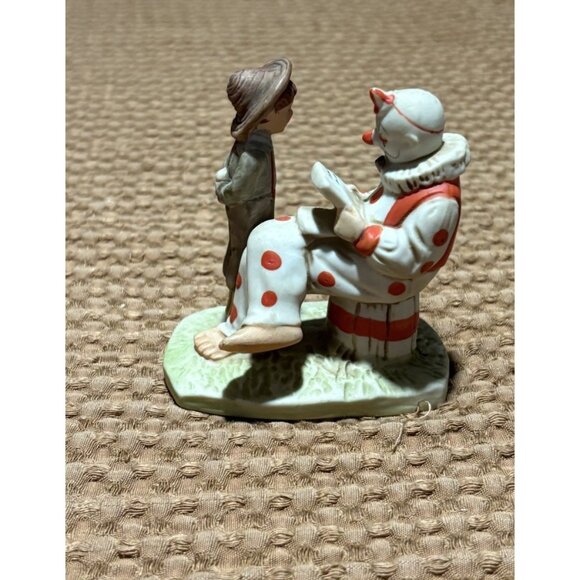 Norman Rockwell 1982  Miniature Boy & Clown  3 1/2" Porcelain David Grossman - Picture 3 of 7